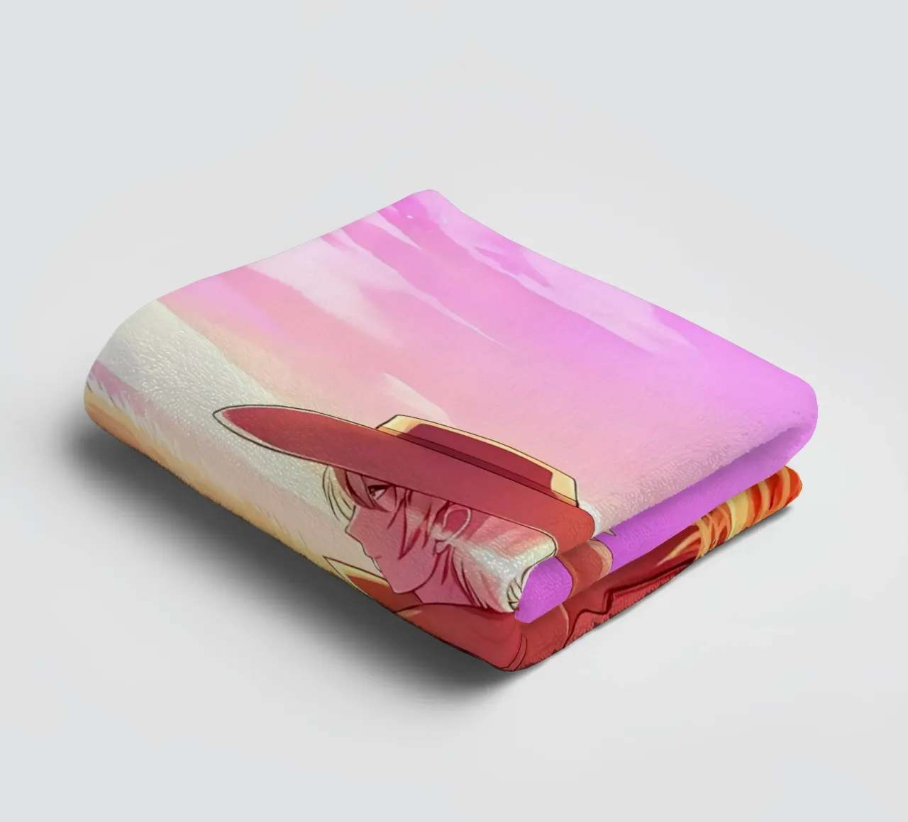 Person And An Eagle In A Wheat Field Lofi Art towel by LoFi Gallery
