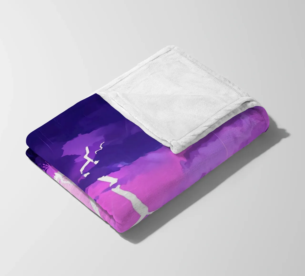 Ragazza sola in un temporale Lofi Art coperta in pile da LoFi Gallery