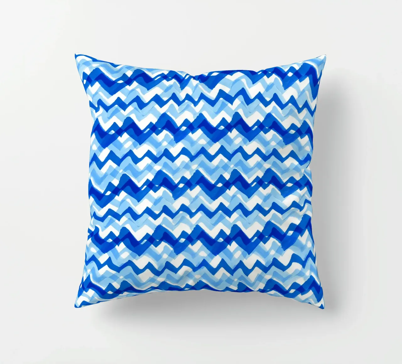 Cobalt Waves | Brush Stroke Pattern cuscino da sabidussi