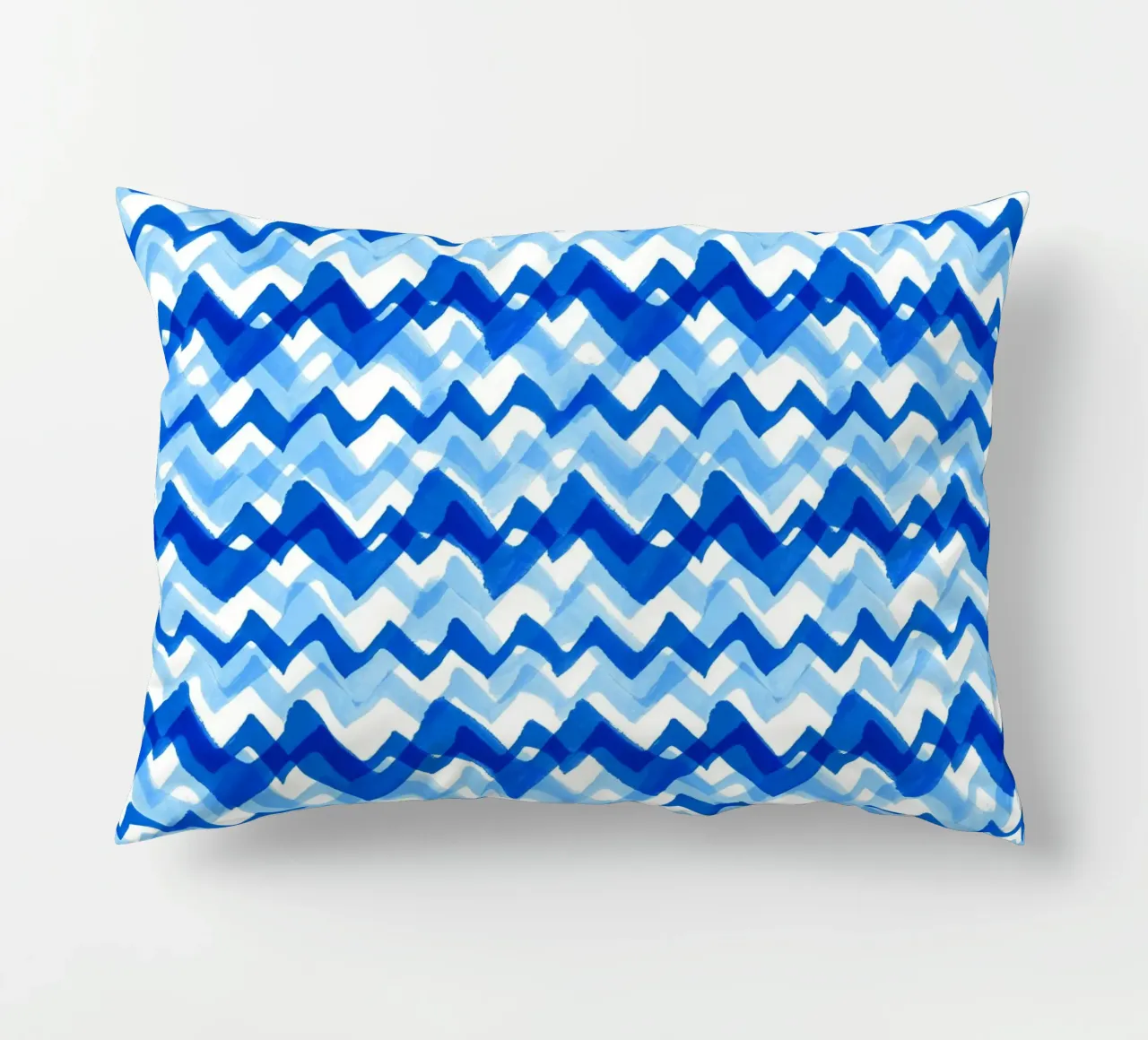 Cobalt Waves | Brush Stroke Pattern cuscino da sabidussi