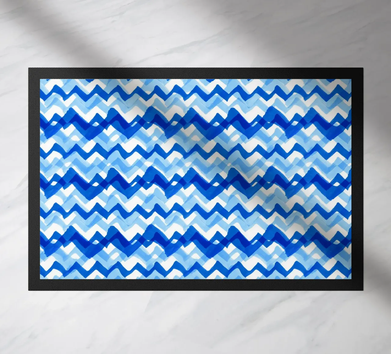 Cobalt Waves | Brush Stroke Pattern zerbino da sabidussi