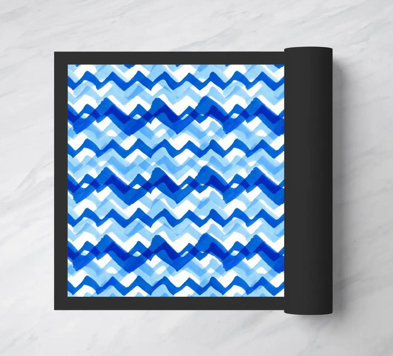 Cobalt Waves | Brush Stroke Pattern zerbino da sabidussi