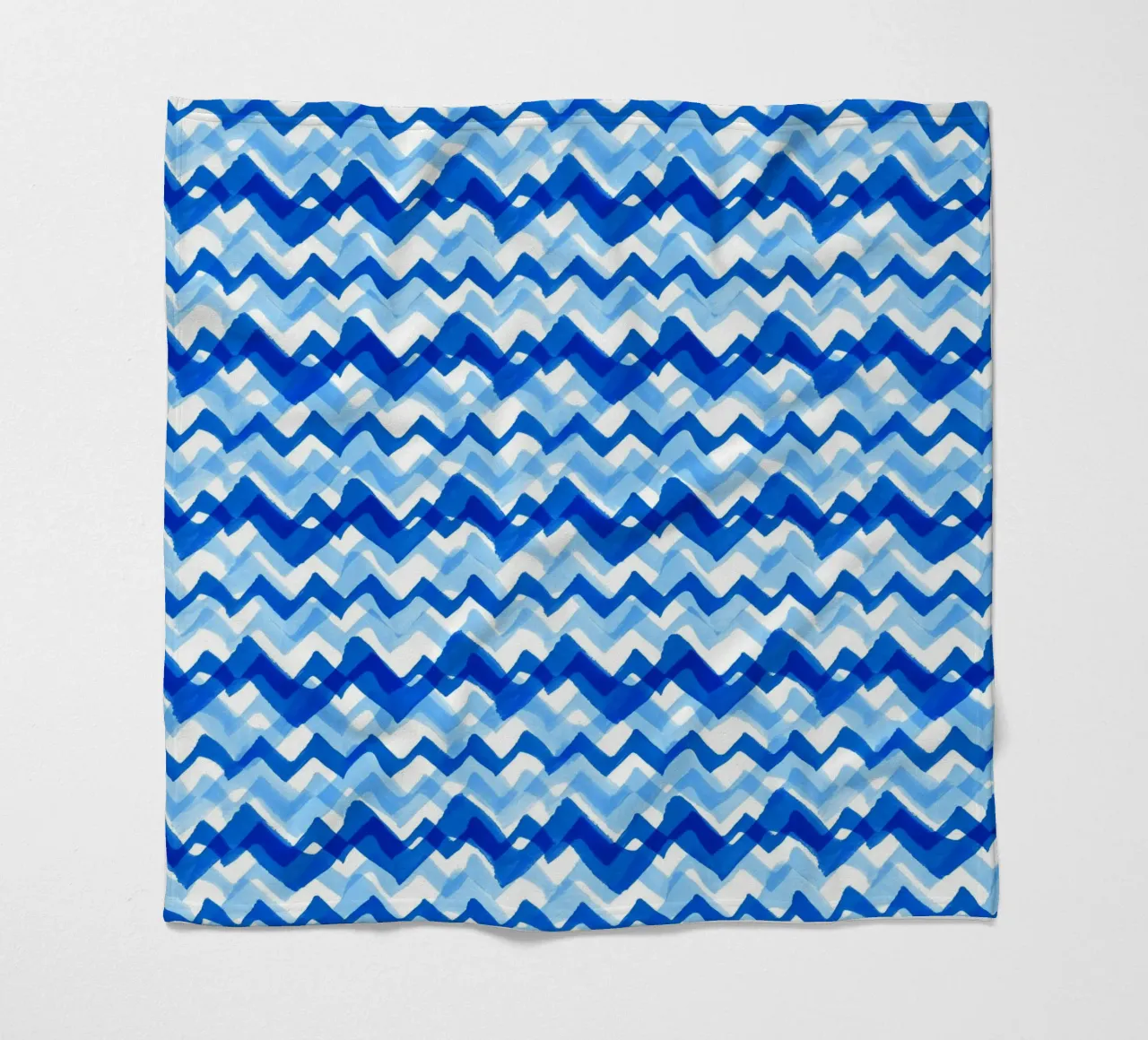 Cobalt Waves | Brush Stroke Pattern coperta in pile da sabidussi