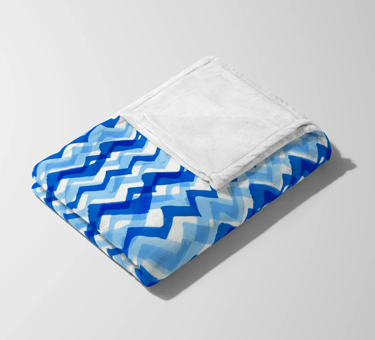 Cobalt Waves | Brush Stroke Pattern coperta in pile da sabidussi