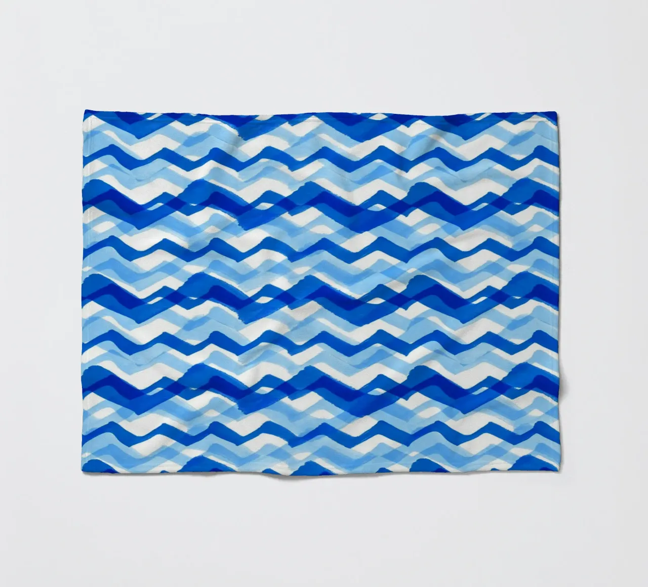 Cobalt Waves | Brush Stroke Pattern coperta in pile da sabidussi