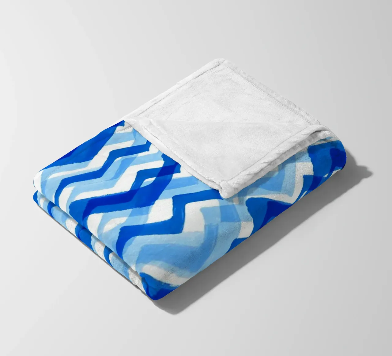 Cobalt Waves | Brush Stroke Pattern coperta in pile da sabidussi