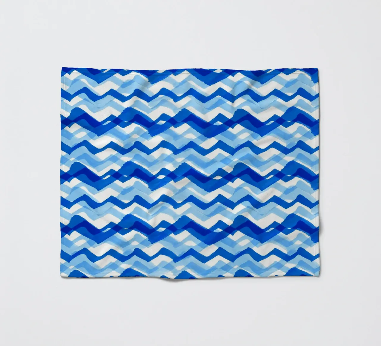Cobalt Waves | Brush Stroke Pattern coperta in pile da sabidussi