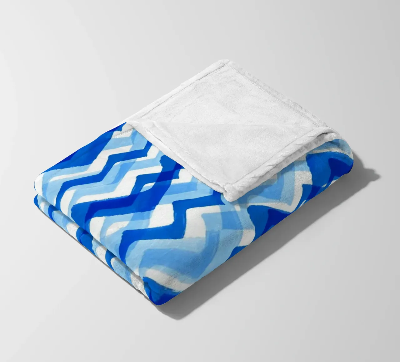Cobalt Waves | Brush Stroke Pattern coperta in pile da sabidussi