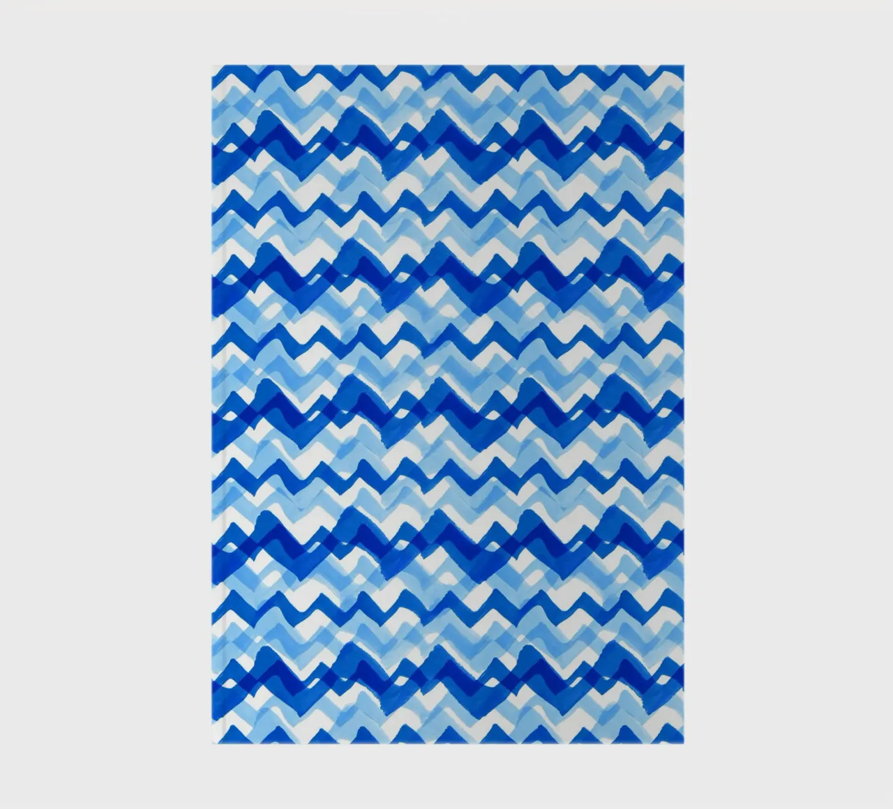 Cobalt Waves | Brush Stroke Pattern notebook by sabidussi