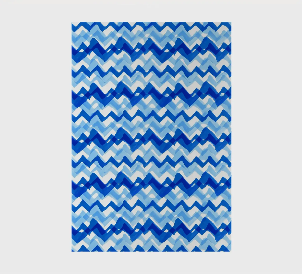 Cobalt Waves | Brush Stroke Pattern notebook by sabidussi