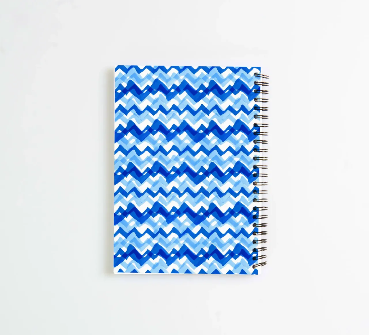 Cobalt Waves | Brush Stroke Pattern spiral notebook by sabidussi
