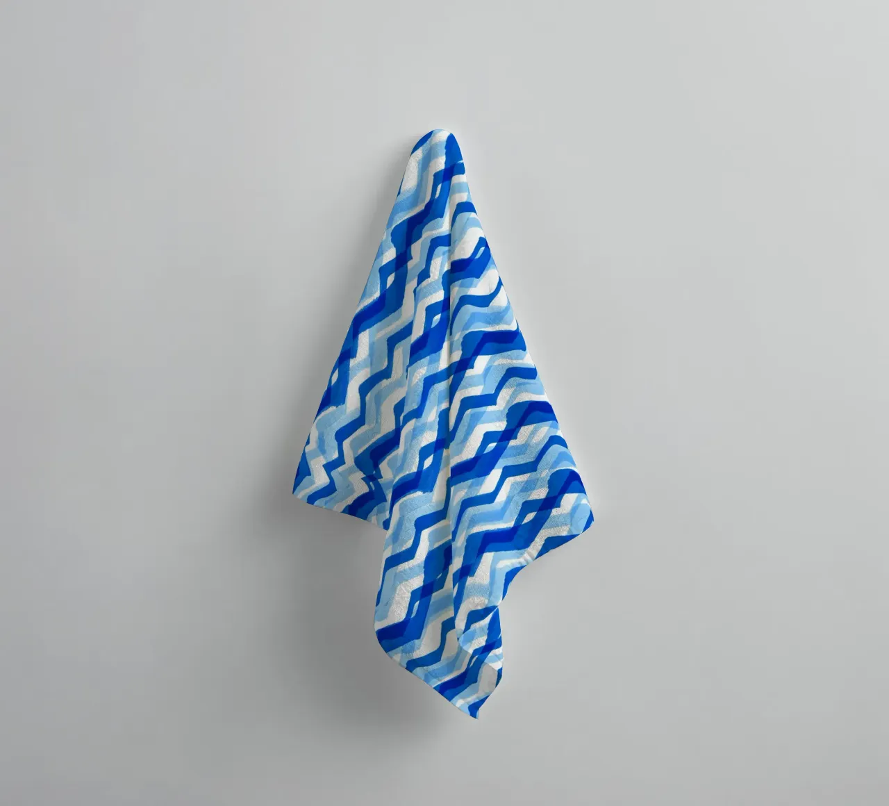 Cobalt Waves | Brush Stroke Pattern towel by sabidussi