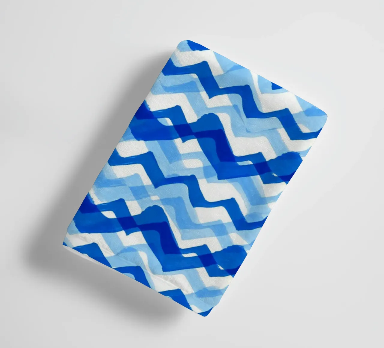 Cobalt Waves | Brush Stroke Pattern towel by sabidussi