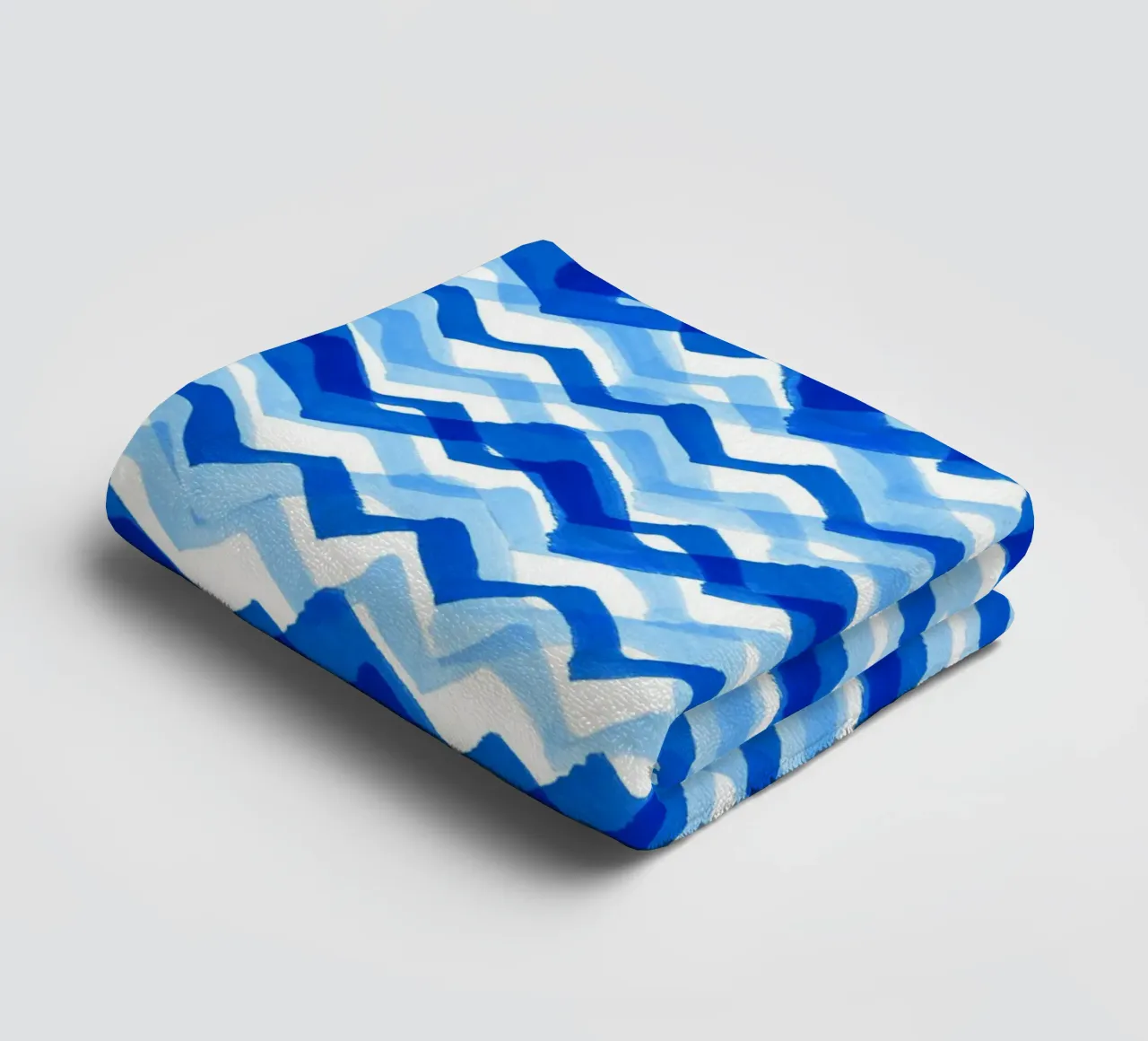 Cobalt Waves | Brush Stroke Pattern towel by sabidussi