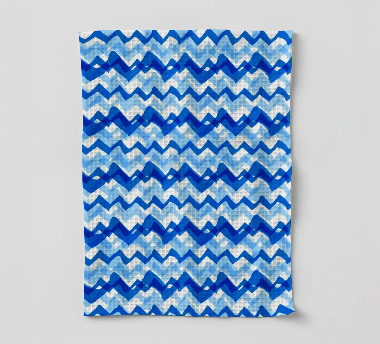 Cobalt Waves | Brush Stroke Pattern canovaccio da cucina da sabidussi