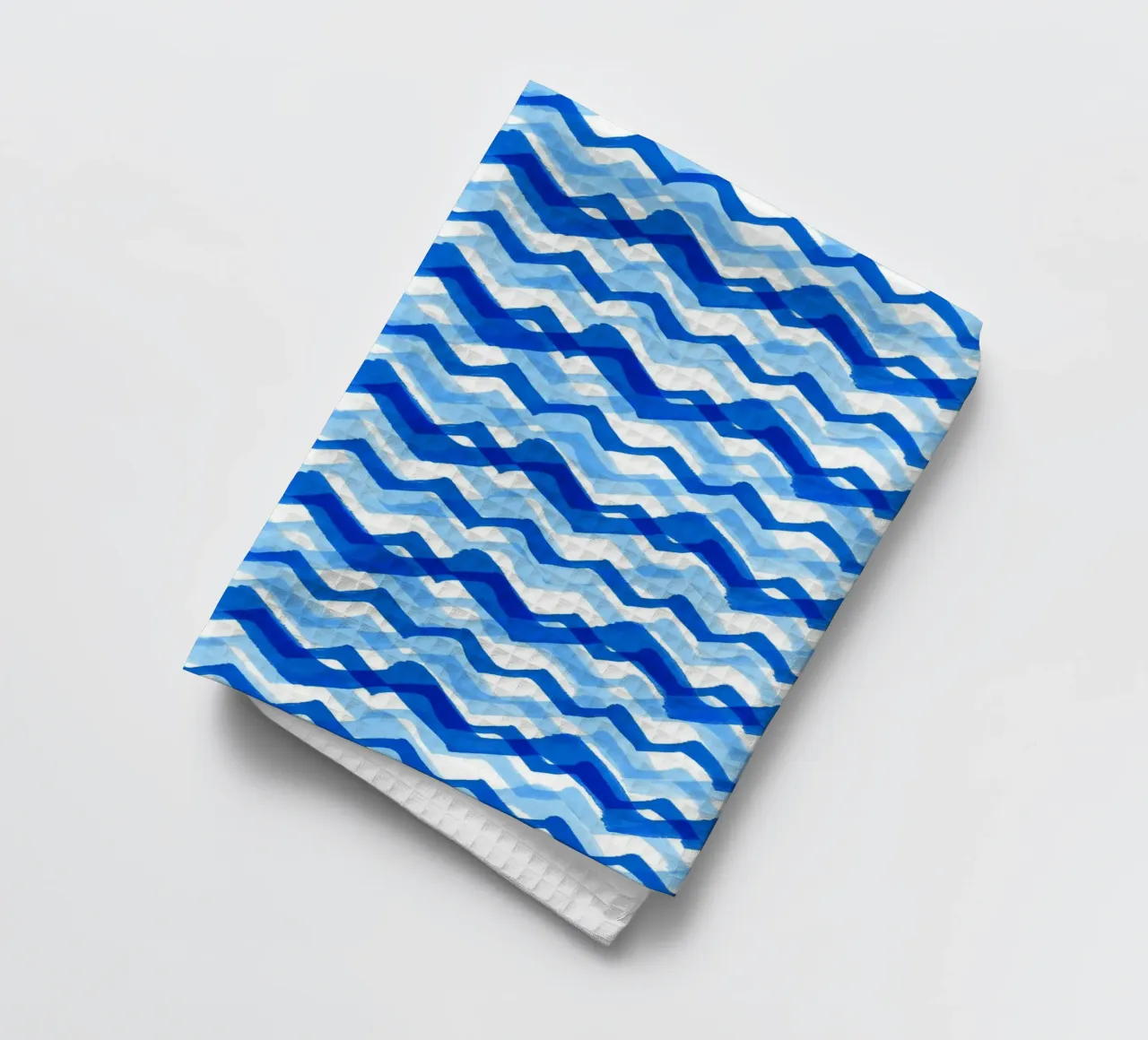 Cobalt Waves | Brush Stroke Pattern canovaccio da cucina da sabidussi