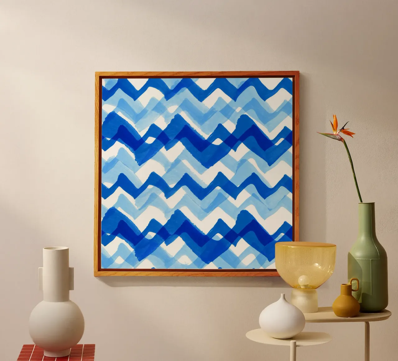 Cobalt Waves | Brush Stroke Pattern plexiglass da sabidussi