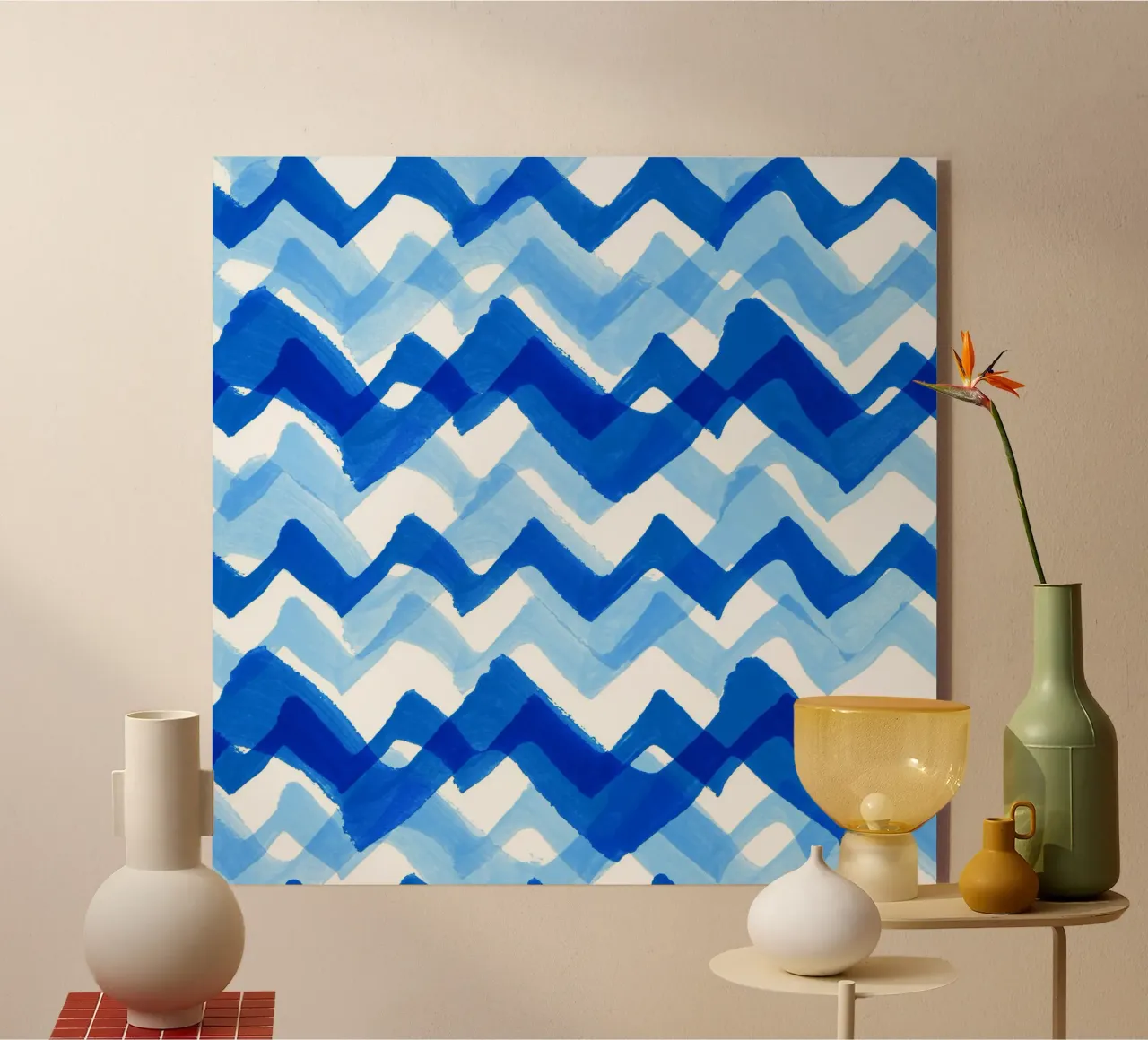 Cobalt Waves | Brush Stroke Pattern plexiglass da sabidussi