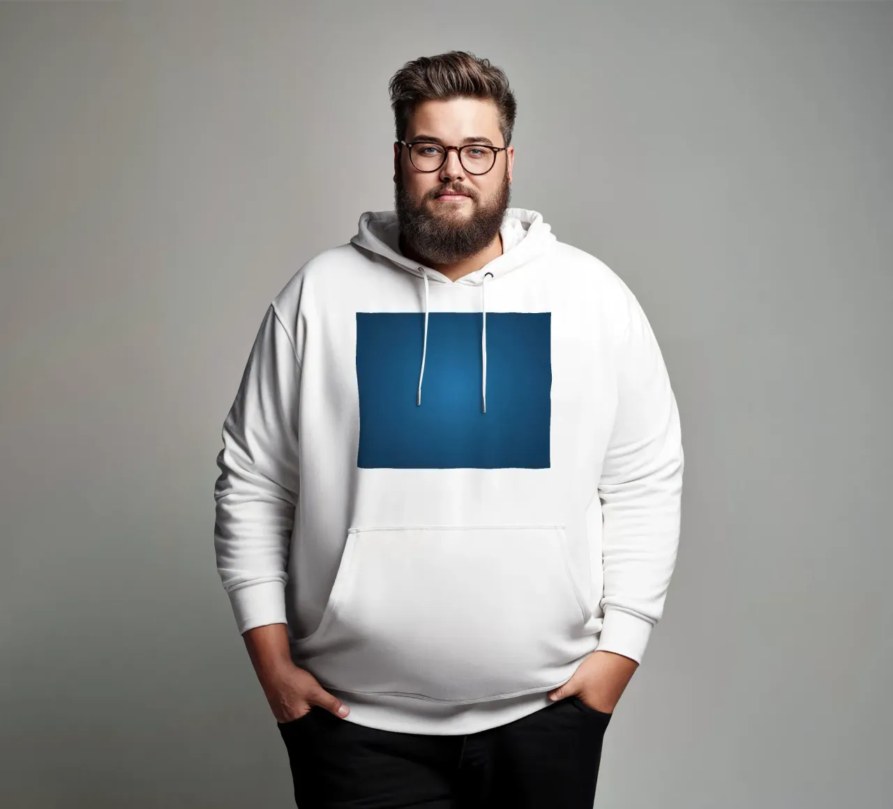 Diseño abstracto de fondo azul sudadera con capucha de DesignDoodle