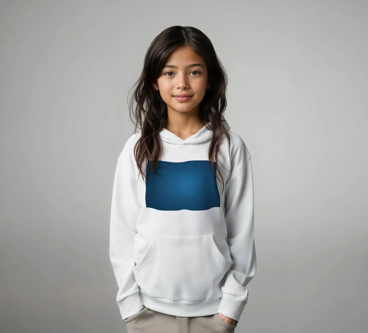 Diseño abstracto de fondo azul sudadera con capucha para niño de DesignDoodle