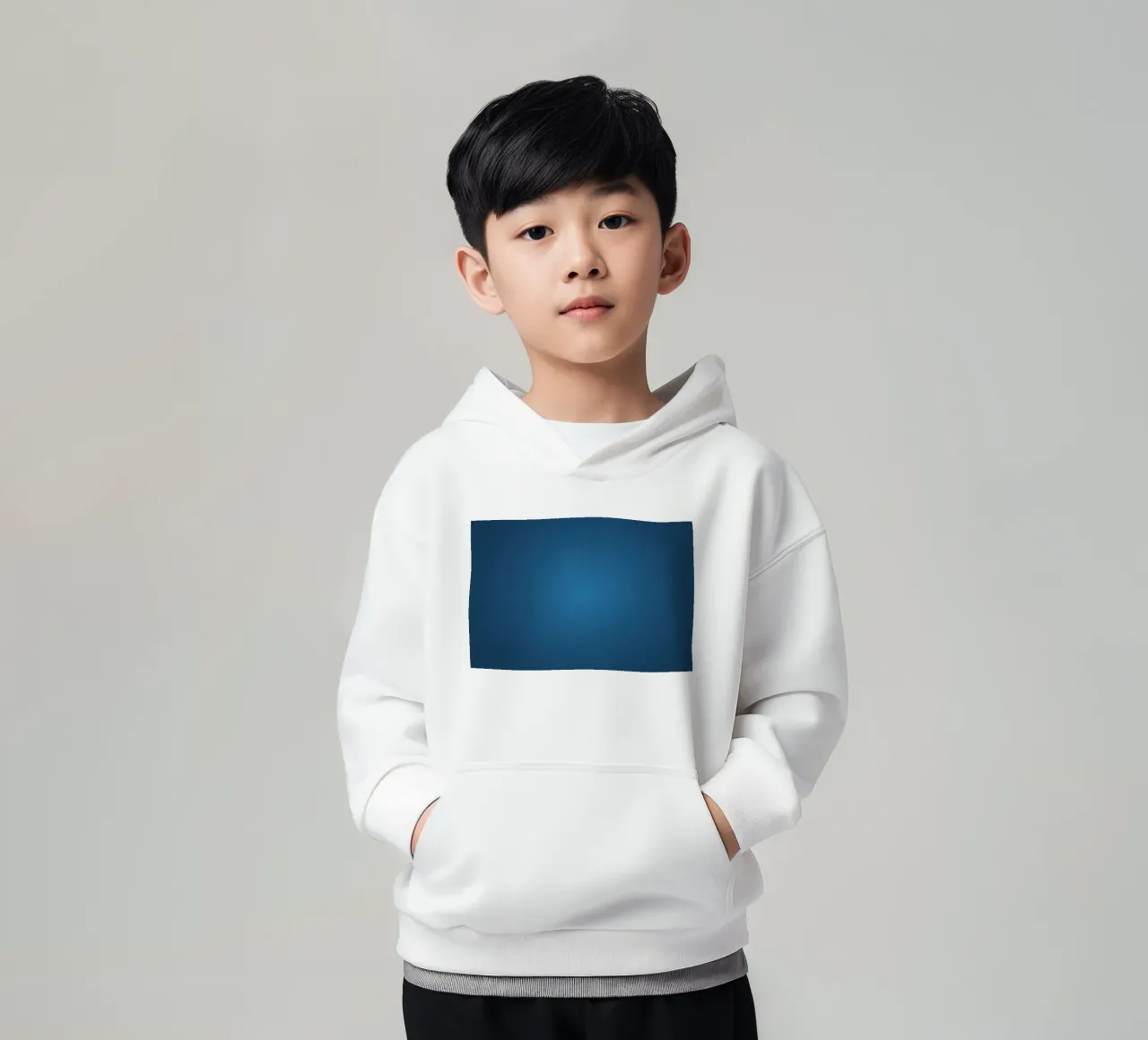 Diseño abstracto de fondo azul sudadera con capucha para niño de DesignDoodle