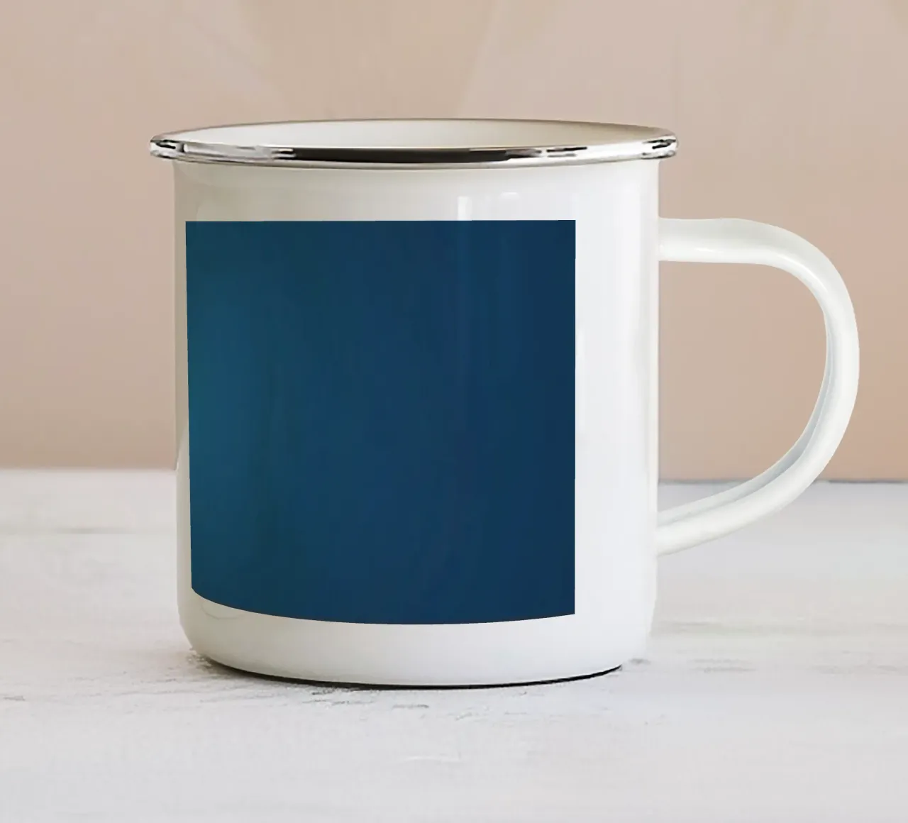 Abstract blauw achtergrondontwerp emaille mok van DesignDoodle