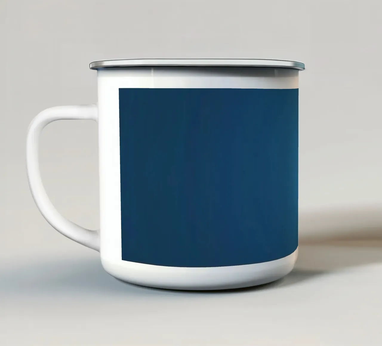 Abstract blauw achtergrondontwerp emaille mok van DesignDoodle