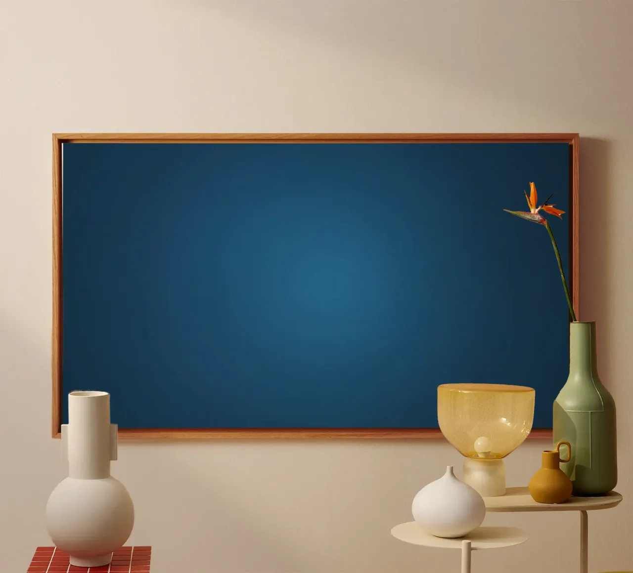 Abstract blue background design canvas by DesignDoodle