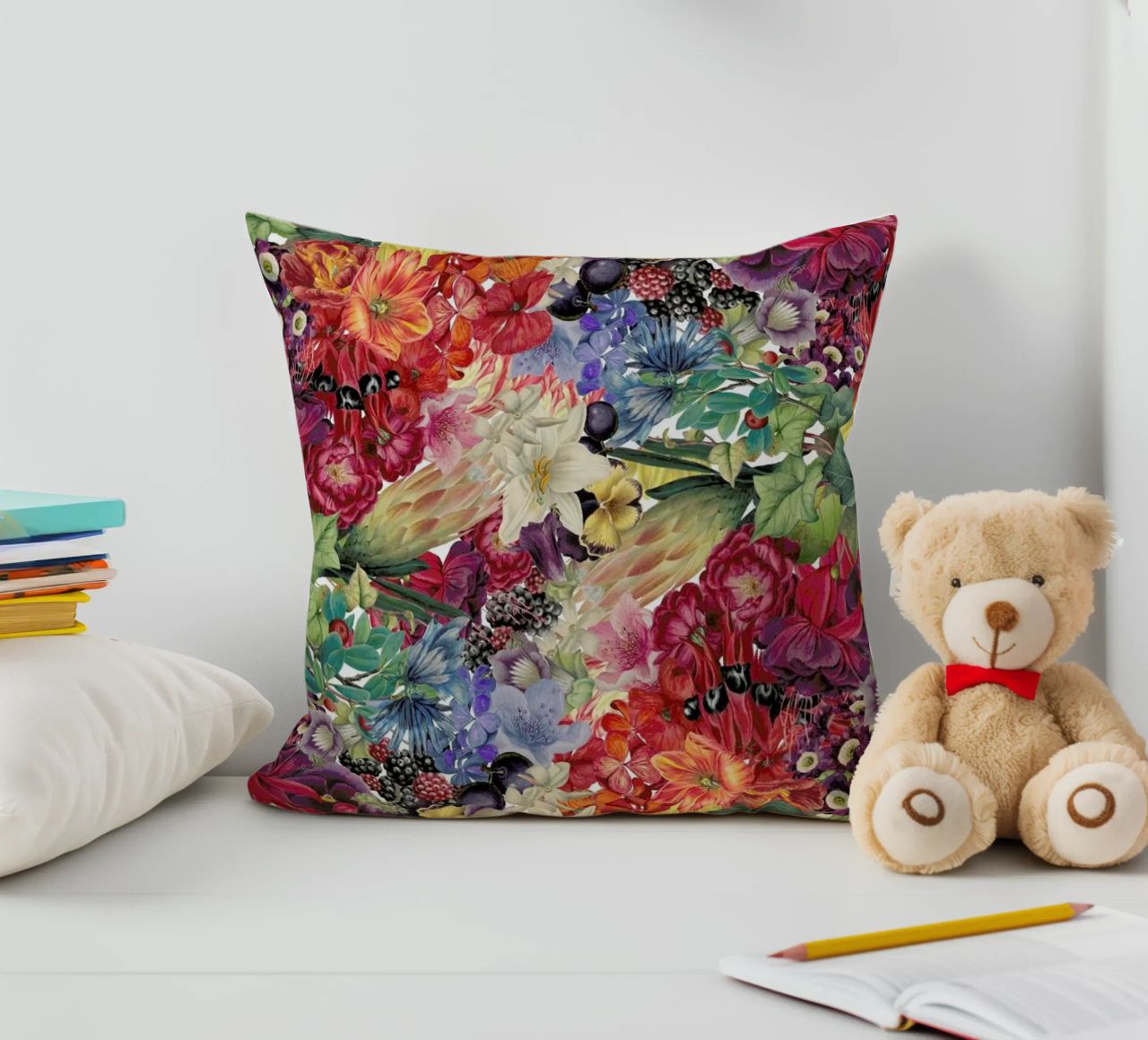 Flowers decorative cushion by The Gently Unfurling Sneak