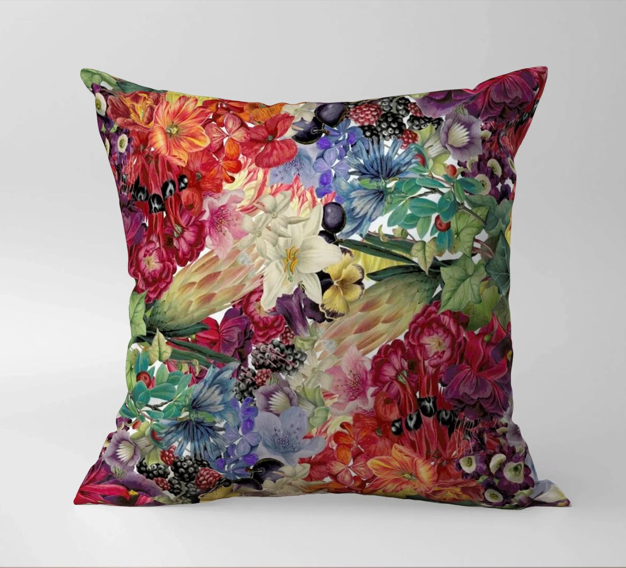 Flowers decorative cushion by The Gently Unfurling Sneak