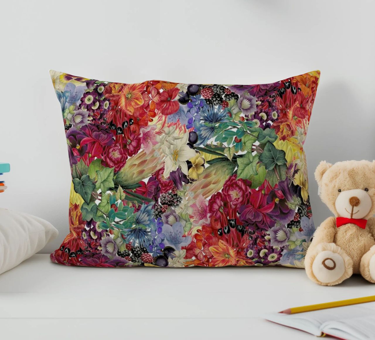 Flowers decorative cushion by The Gently Unfurling Sneak