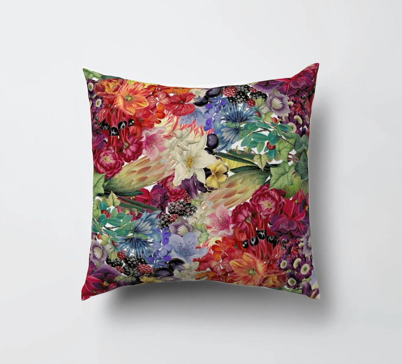 Flowers decorative cushion by The Gently Unfurling Sneak