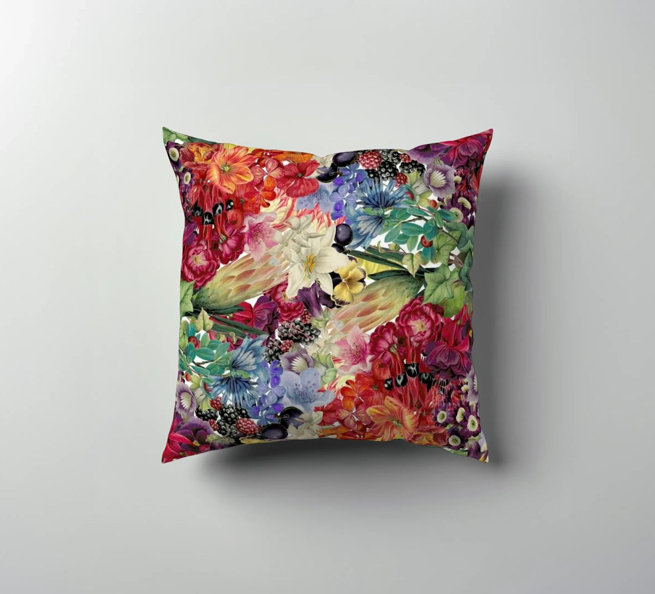Flowers decorative cushion by The Gently Unfurling Sneak
