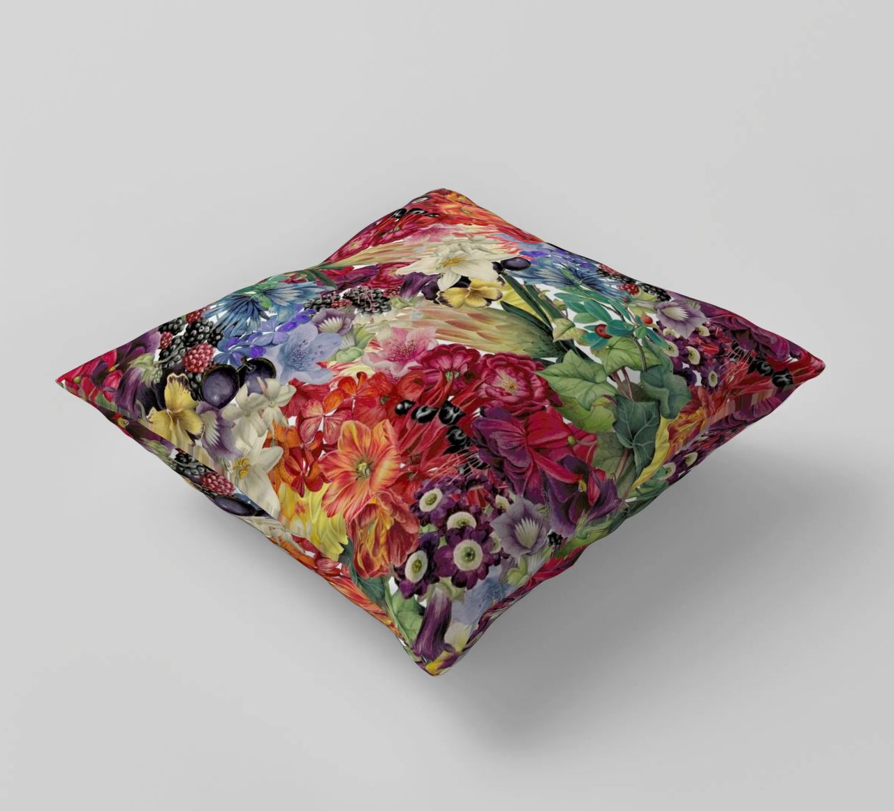 Flowers decorative cushion by The Gently Unfurling Sneak