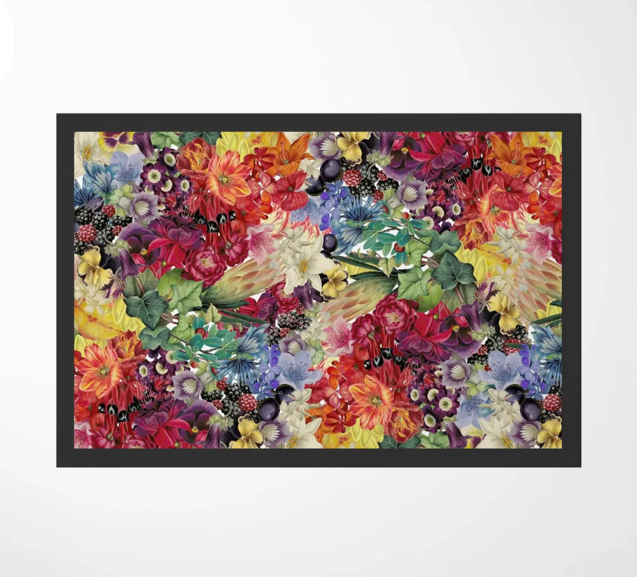 Flowers doormat by The Gently Unfurling Sneak