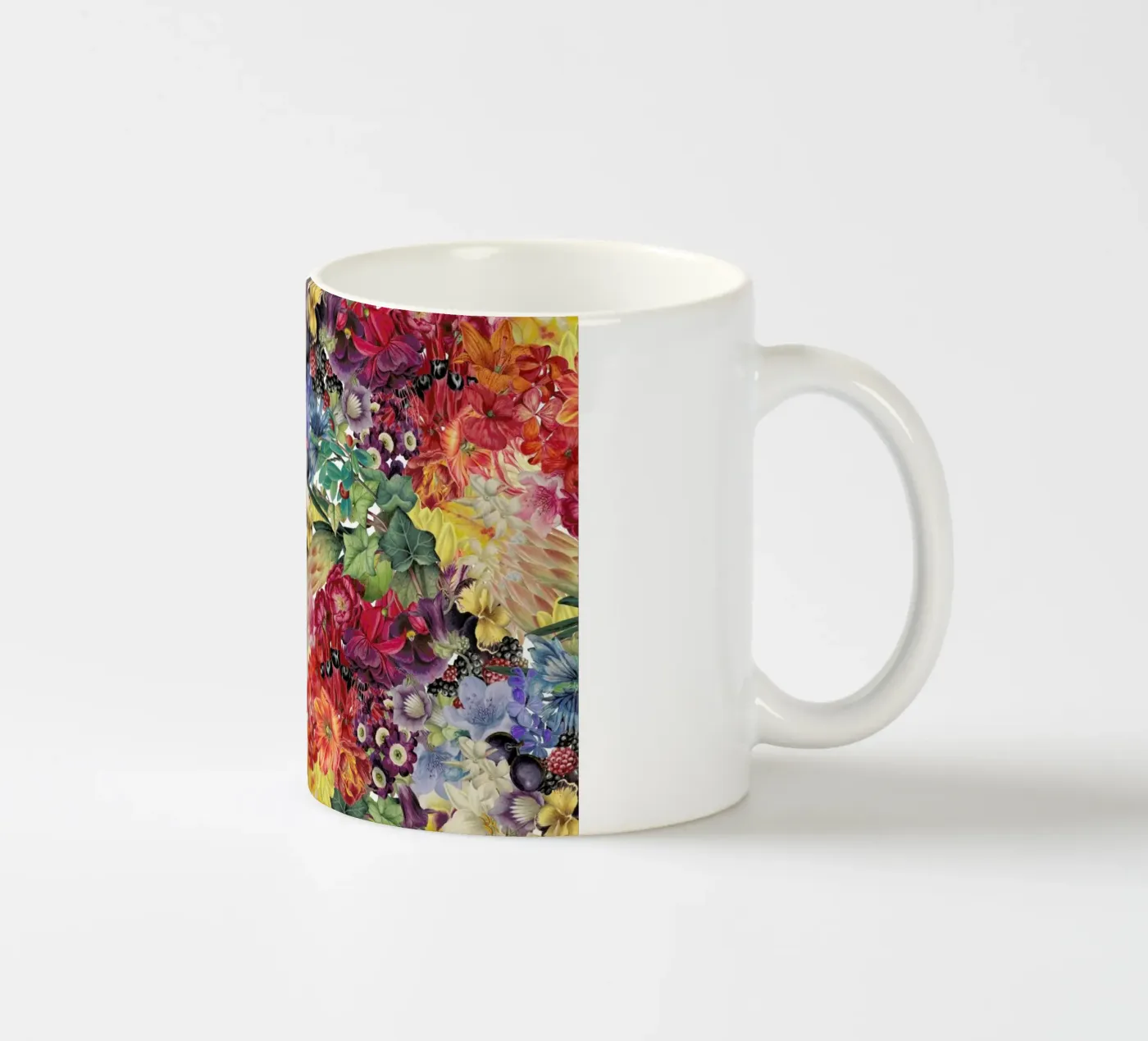 Flowers ceramic mug by The Gently Unfurling Sneak