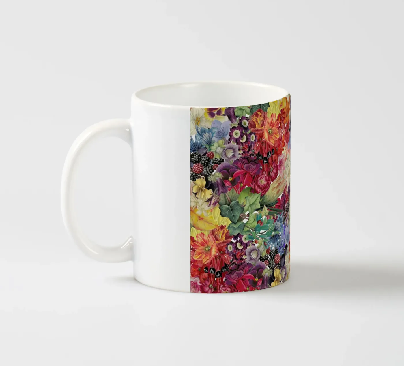 Flowers ceramic mug by The Gently Unfurling Sneak