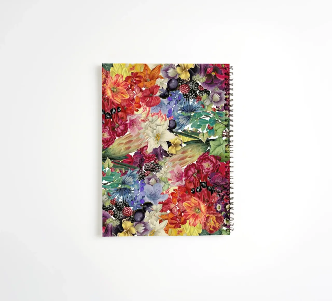 Flowers spiral notebook by The Gently Unfurling Sneak