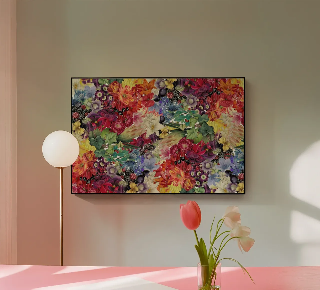 Flowers acrylic glass by The Gently Unfurling Sneak