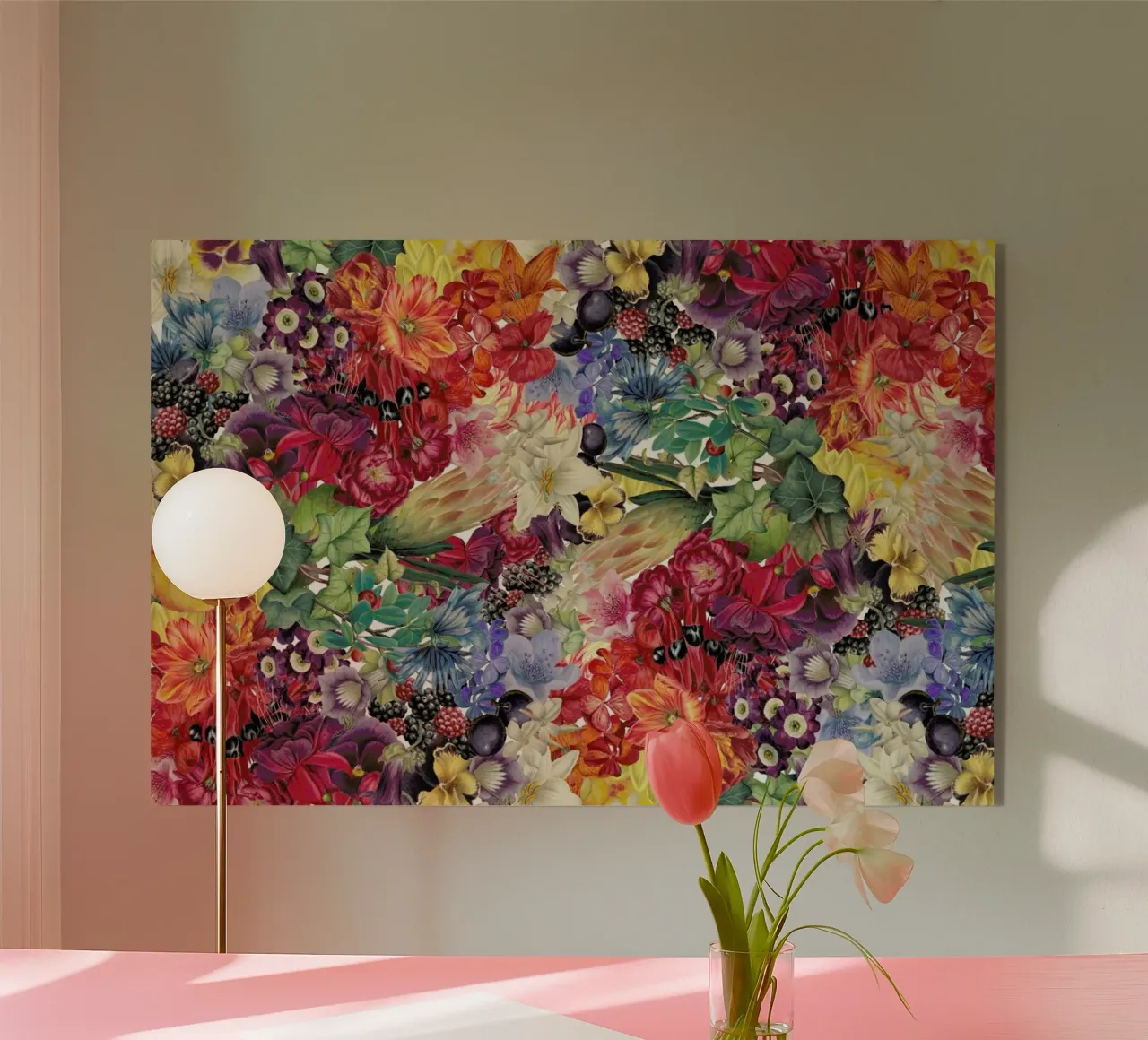 Flowers acrylic glass by The Gently Unfurling Sneak