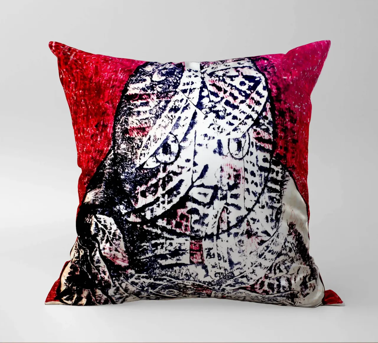 Hibou Lithograph 1955 decorative cushion by Ettyhmoz