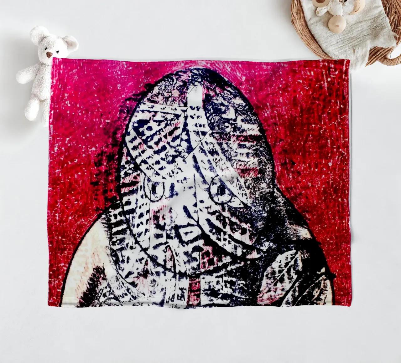Hibou Lithograph 1955 fleece blanket by Ettyhmoz