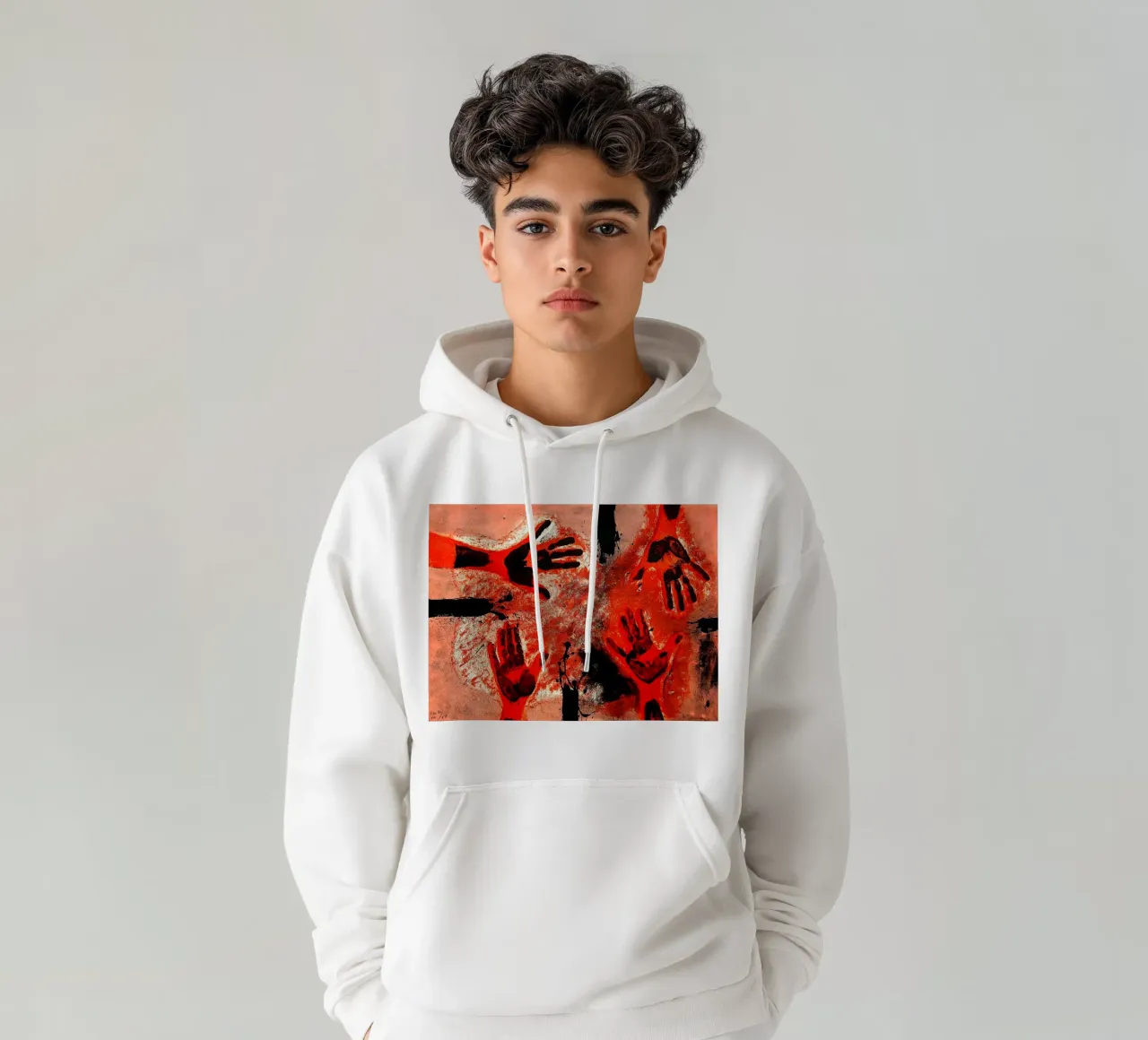 Mani in rosso 1979 felpa con cappuccio da Ettyhmoz