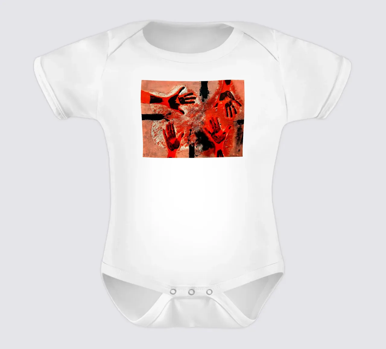 Mani in rosso 1979 body neonato maniche corte da Ettyhmoz