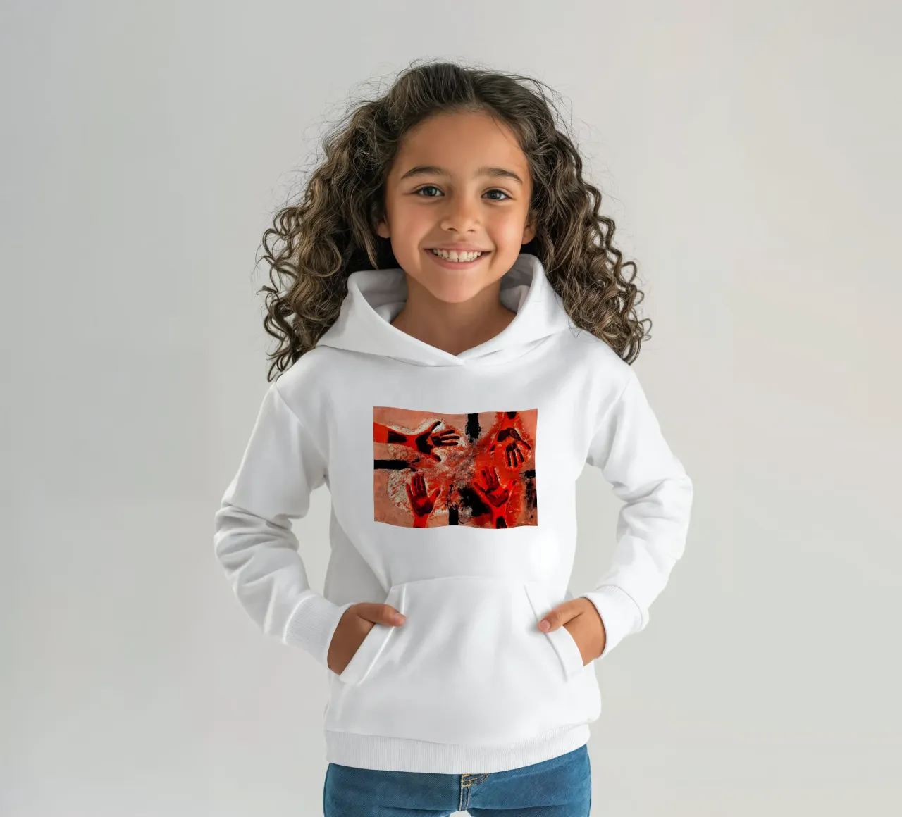 Mani in rosso 1979 felpa bambino con cappuccio da Ettyhmoz