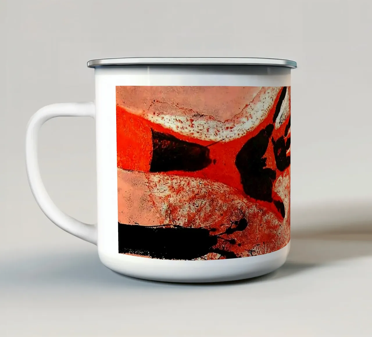 Mani in rosso 1979 tazza in smalto da Ettyhmoz