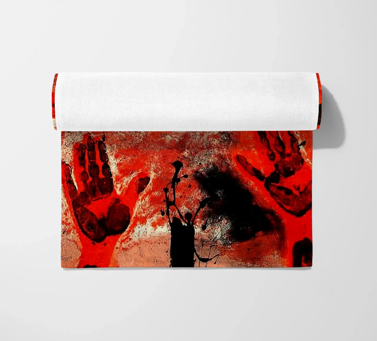 Mani in rosso 1979 telo mare da Ettyhmoz