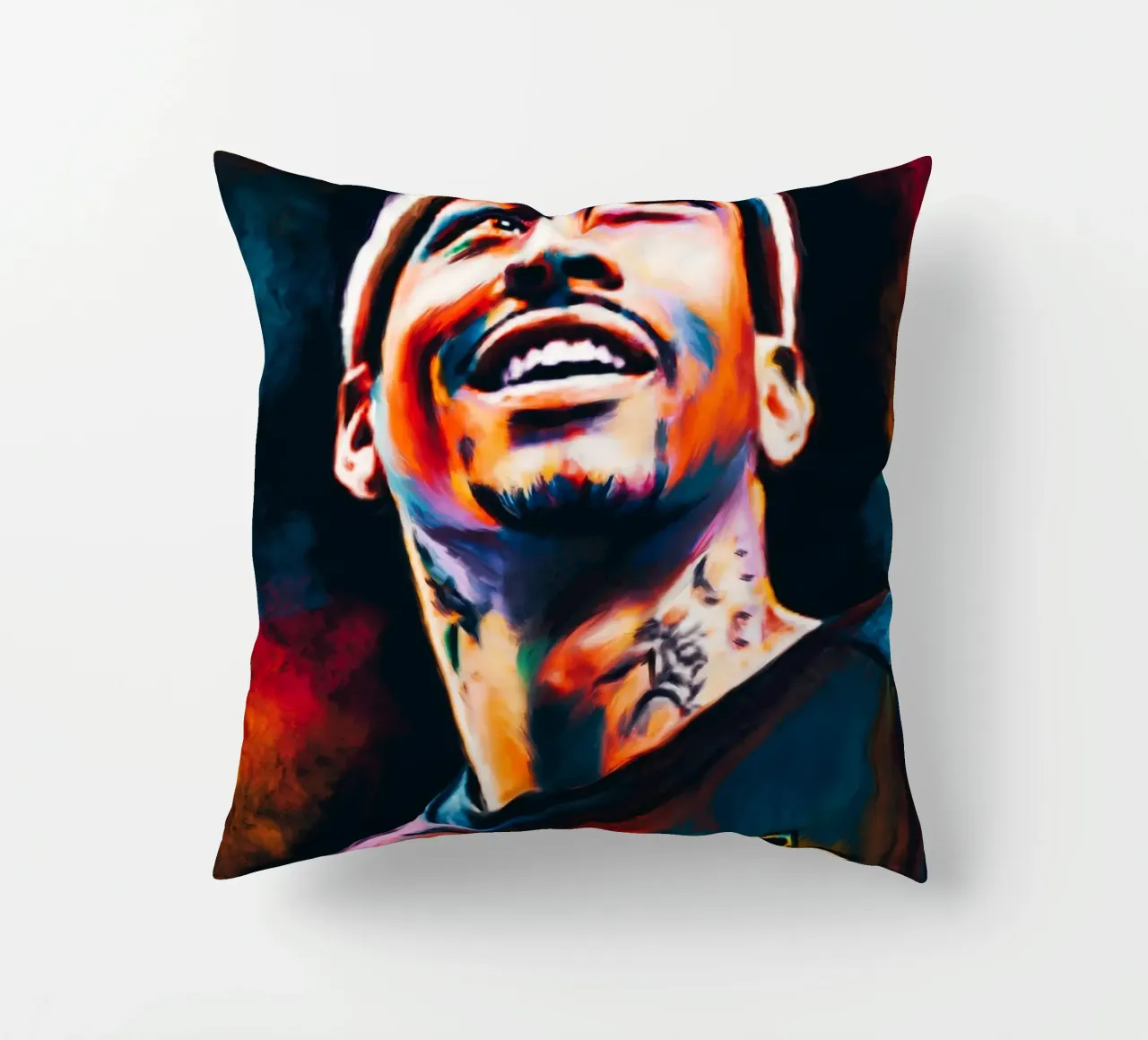 Allen Iverson, ritratto pop art colorato cuscino da Hantamrata