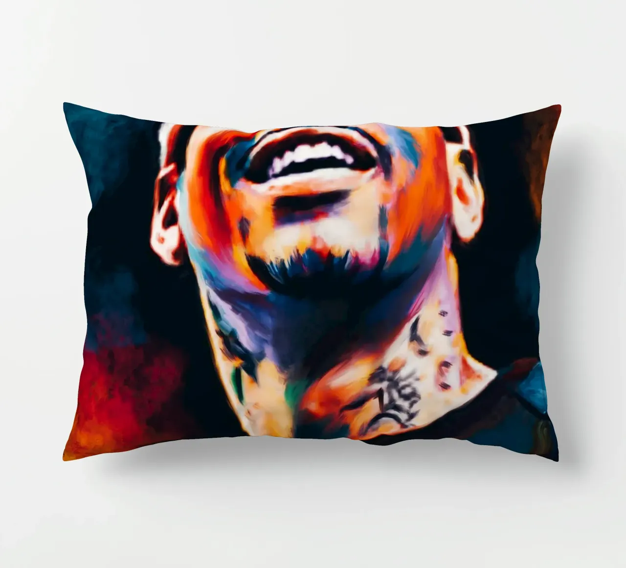 Allen Iverson, ritratto pop art colorato cuscino da Hantamrata