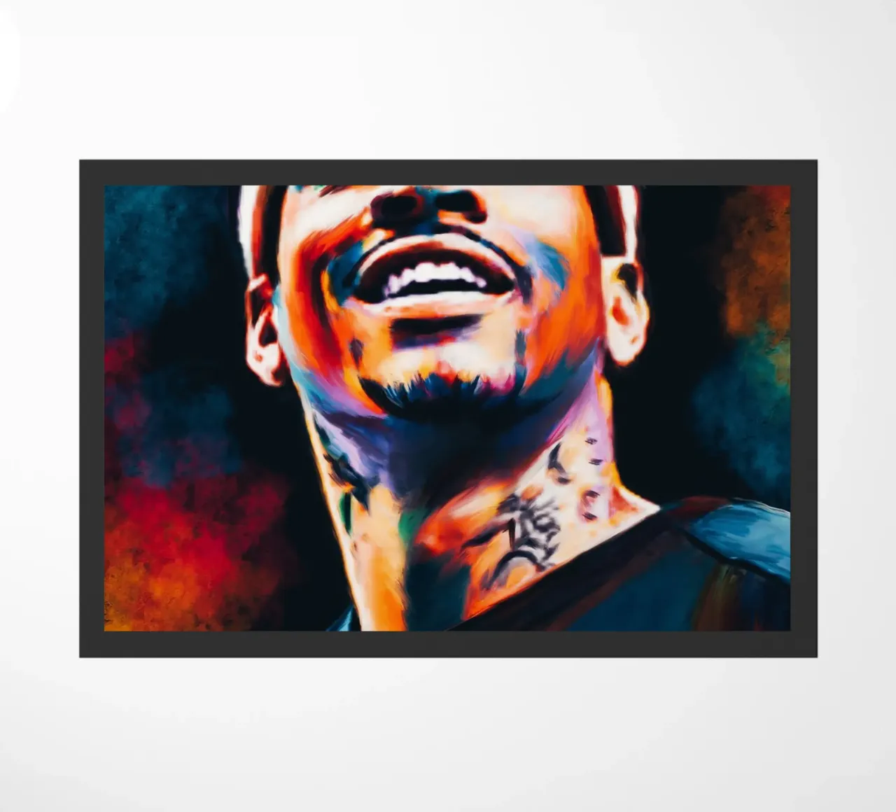 Allen Iverson, ritratto pop art colorato zerbino da Hantamrata